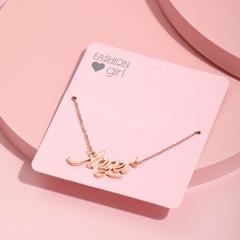 Fashion Letter Alloy Plating Girl'S Necklace 1 Piece