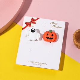 Funny Pumpkin Resin KidS Ear clips 1 Pairpicture12
