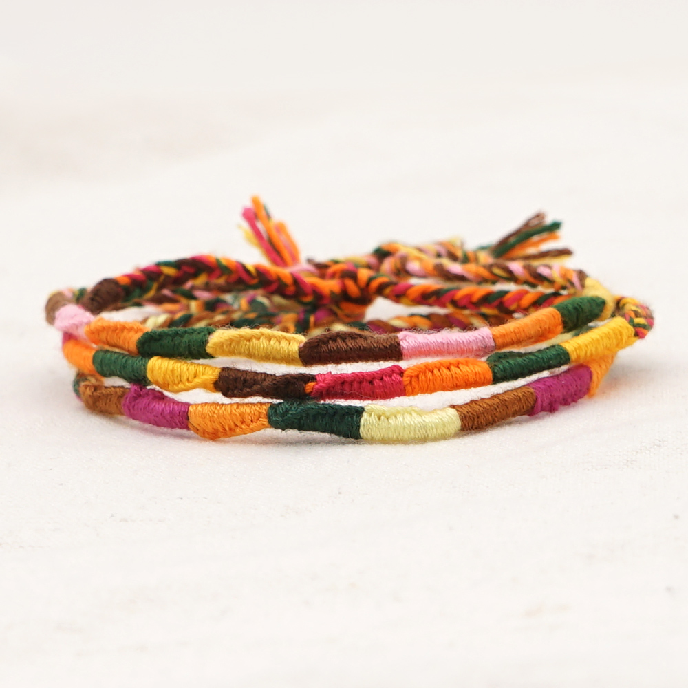 Simple Style Colorful Cotton Braid WomenS Bracelets 1 Piecepicture25
