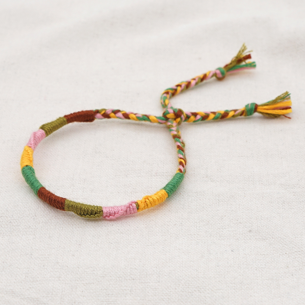 Simple Style Colorful Cotton Braid WomenS Bracelets 1 Piecepicture22