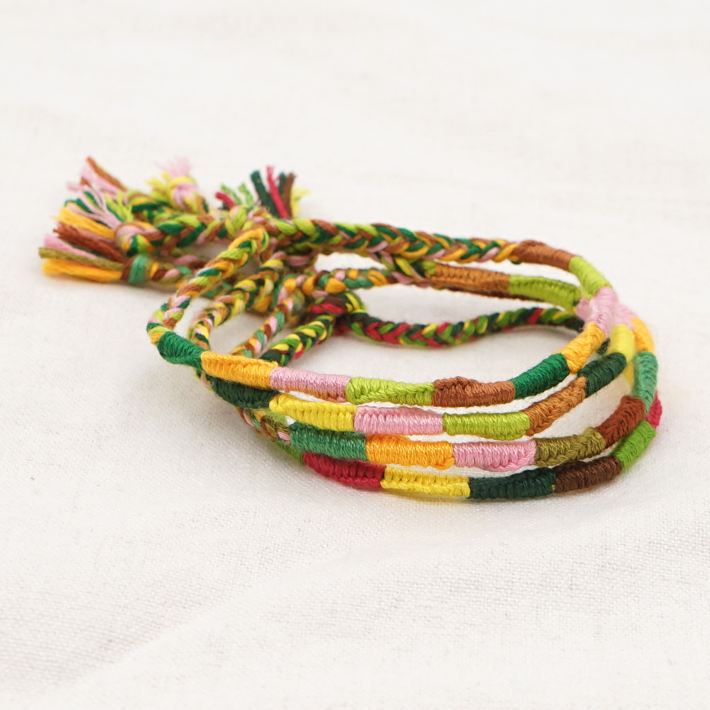 Simple Style Colorful Cotton Braid WomenS Bracelets 1 Piecepicture21