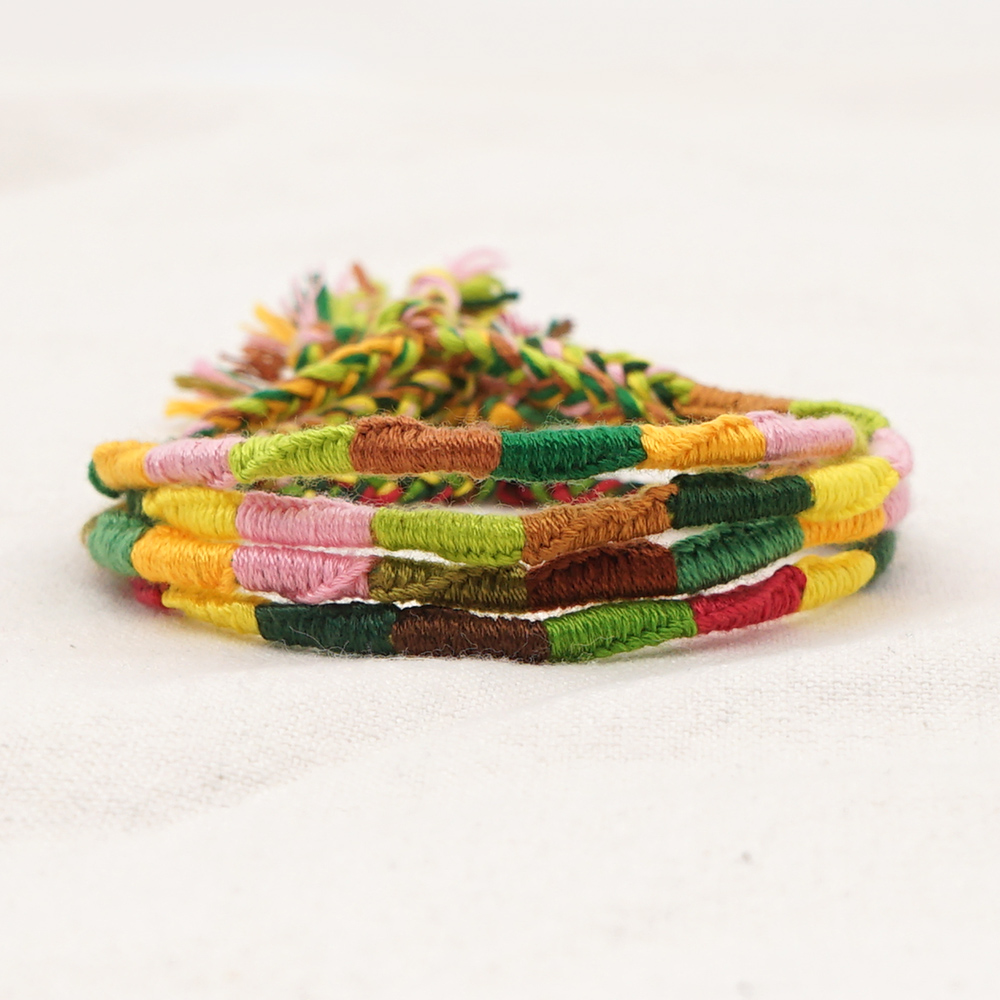 Simple Style Colorful Cotton Braid WomenS Bracelets 1 Piecepicture17