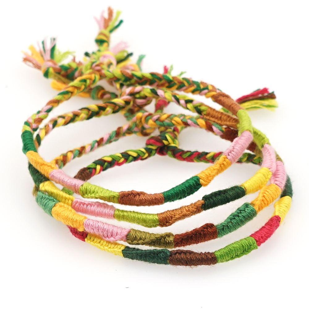 Simple Style Colorful Cotton Braid WomenS Bracelets 1 Piecepicture9