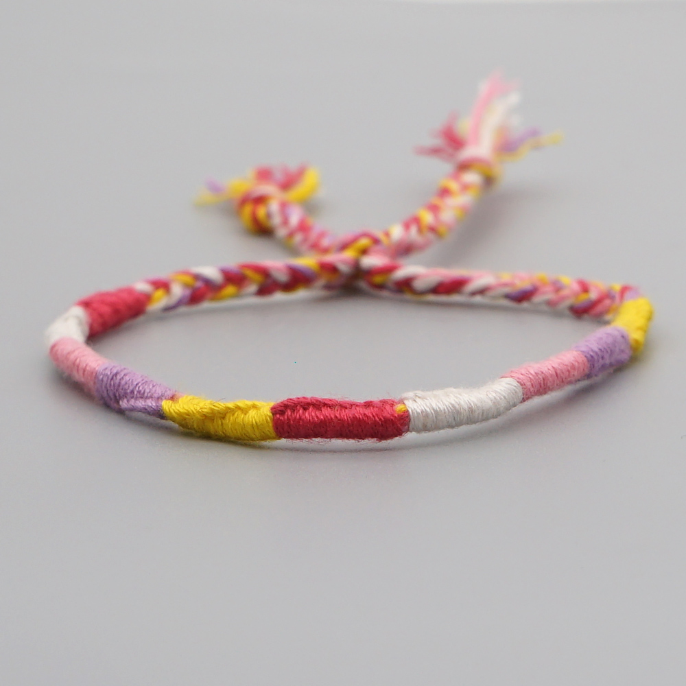 Simple Style Colorful Cotton Braid WomenS Bracelets 1 Piecepicture3