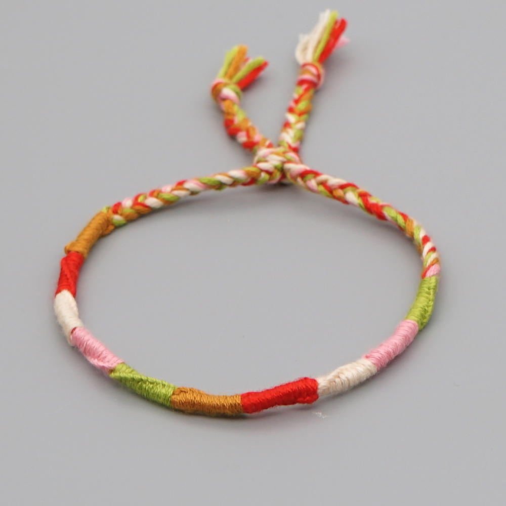 Simple Style Colorful Cotton Braid WomenS Bracelets 1 Piecepicture4