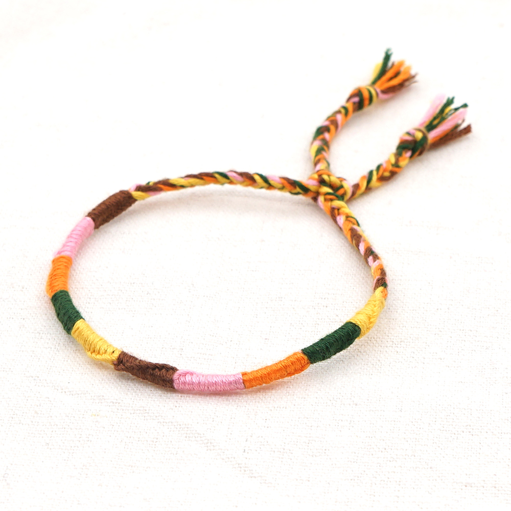 Simple Style Colorful Cotton Braid WomenS Bracelets 1 Piecepicture5