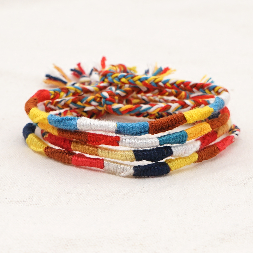 Simple Style Colorful Cotton Braid WomenS Bracelets 1 Piecepicture6