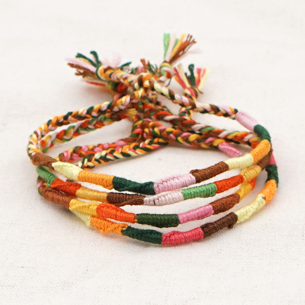 Simple Style Colorful Cotton Braid WomenS Bracelets 1 Piecepicture7