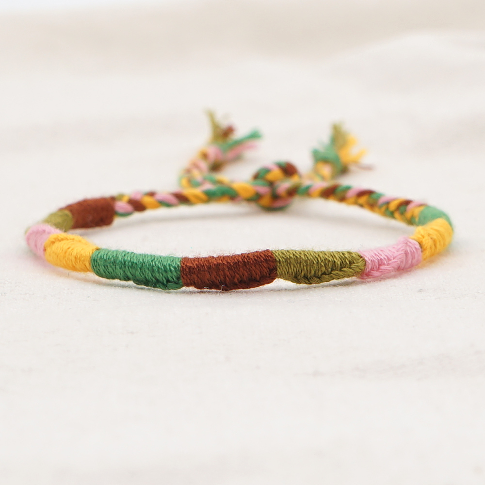 Simple Style Colorful Cotton Braid WomenS Bracelets 1 Piecepicture8