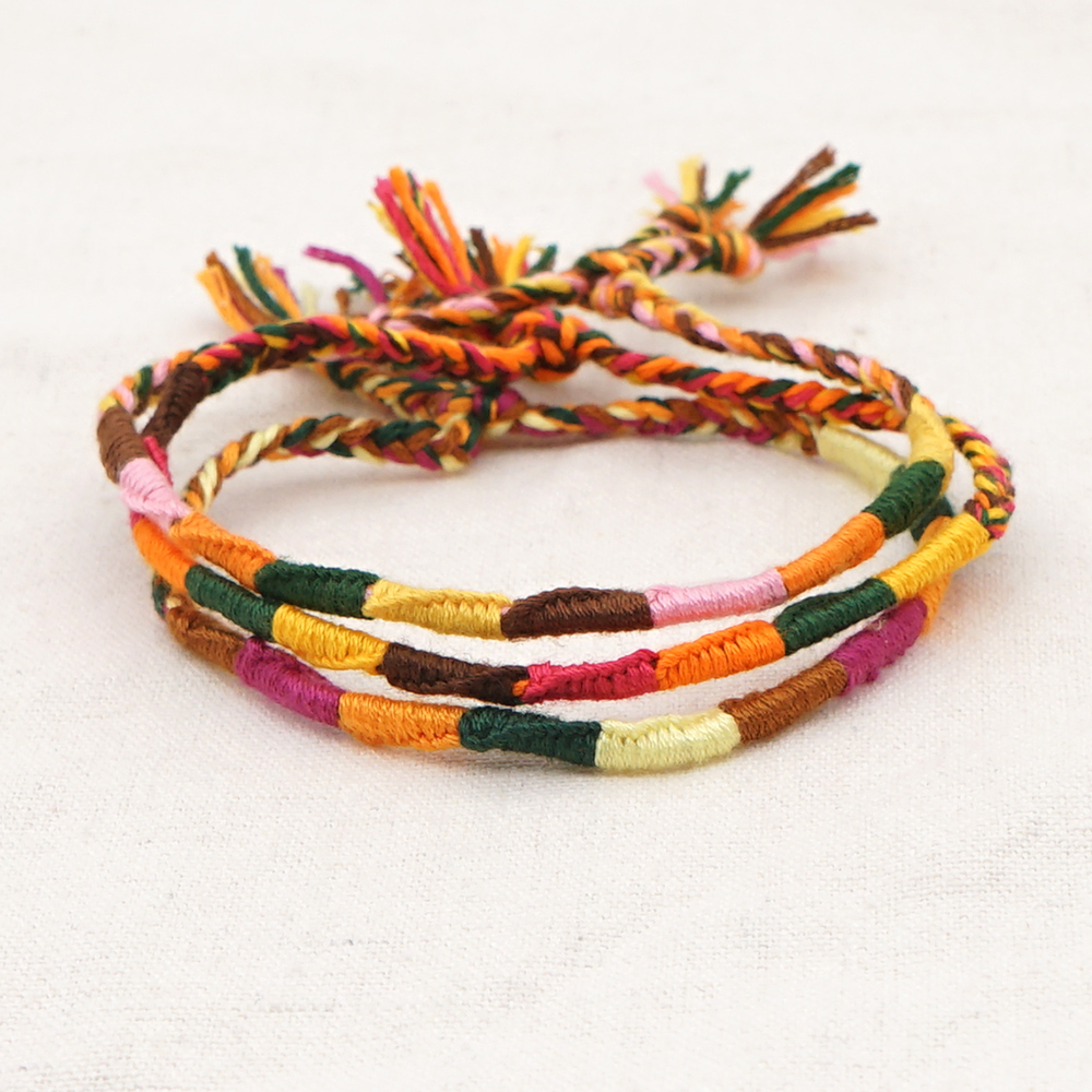 Simple Style Colorful Cotton Braid WomenS Bracelets 1 Piecepicture14