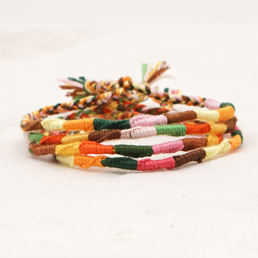 Simple Style Colorful Cotton Braid WomenS Bracelets 1 Piecepicture15