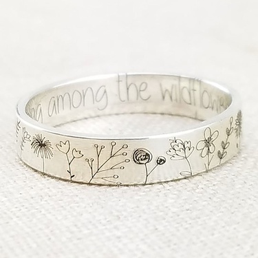 Cross-Border New Arrival You Belong Among the Wildflowers Pastoral Flower Dandelion Ring—3