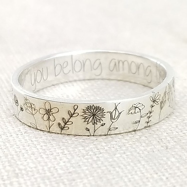 Cross-Border New Arrival You Belong Among the Wildflowers Pastoral Flower Dandelion Ring—5
