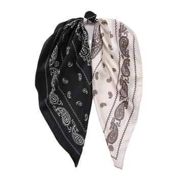 2023 Spring and Summer Silk Scarf Artificial Silk Women's 70cm Square Scarf Headscarf Scarf Arm Bag Hair Band Printing Cashew Nut Foreign Trade—3