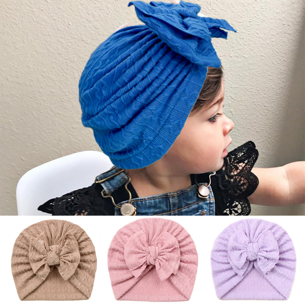 Baby Solid Bowknot Hat