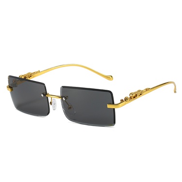 Amazon New Rimless Square Sunglasses Europe and America Cross Border Fashion Sunglasses Fashion Sun-Proof Glasses—3