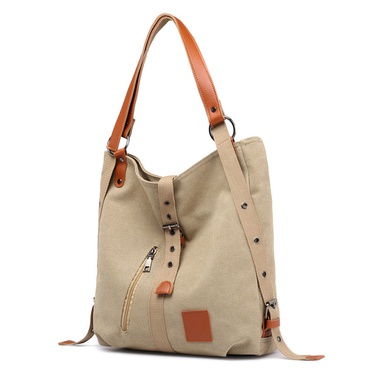 Fashion Streetwear Solid Color Square Zipper Bucket Bag—4