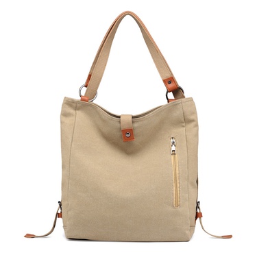 Fashion Streetwear Solid Color Square Zipper Bucket Bag—5