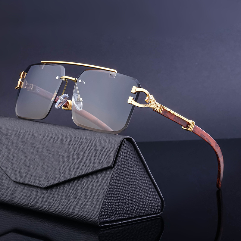 Wholesale Retro Square PC Square Frameless Men's Sunglasses