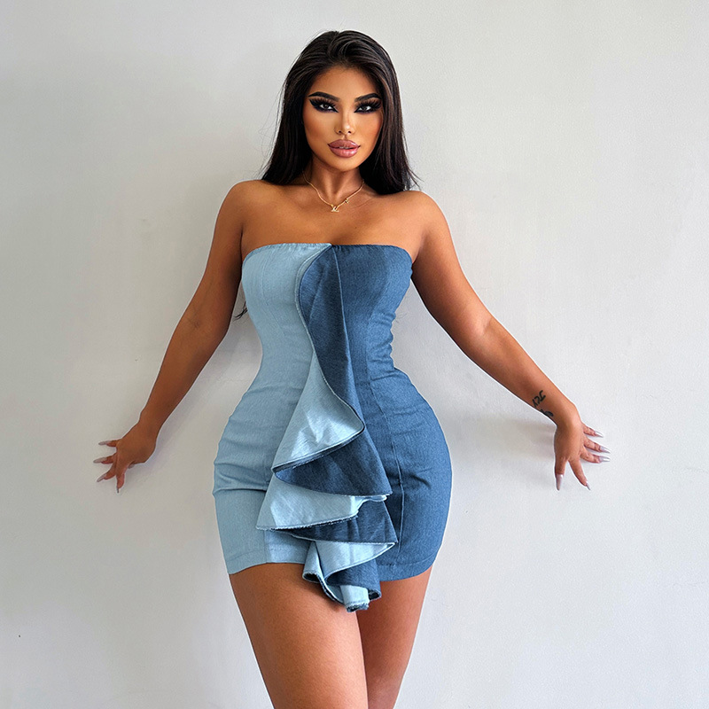 Sexy hotsell denim dress