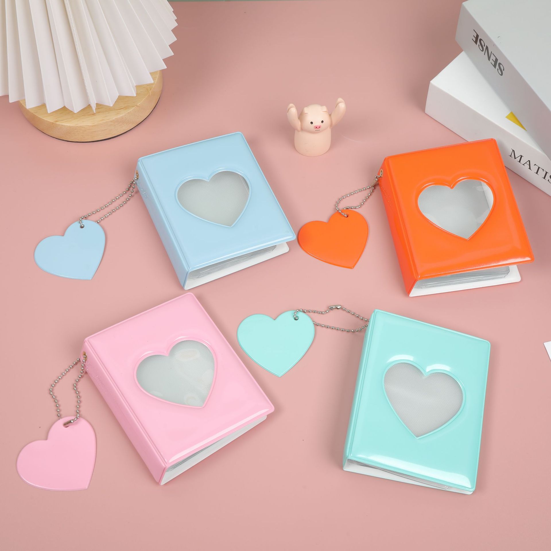 Wholesale Hollowed Heart Shape Mirror 3-Inch Single Grid Polaroid Photo  Album Star-Chasing Aidou Album Mini Truck Storage Book