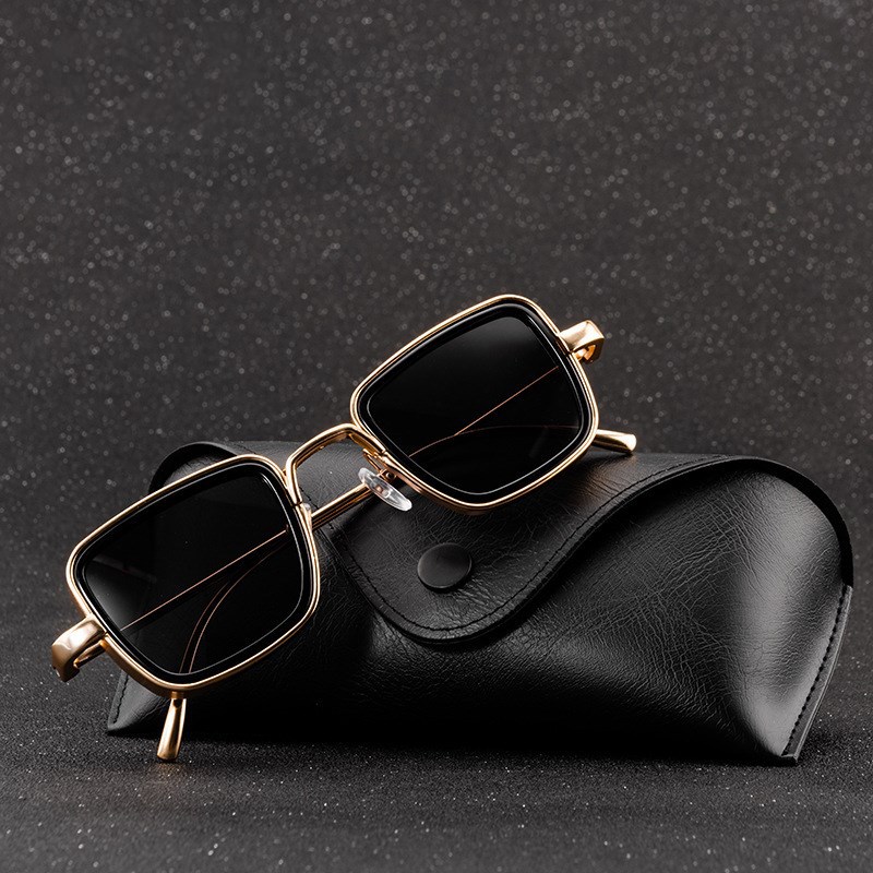 Mens Vintage Square Aviation Latest Sunglasses For Men With Gold