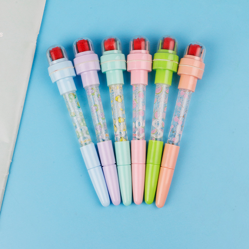 Cartoon Multi-Function Bubble Pen Light Roller Seal Five-in-One Children's  Magic Ballpoint Pen