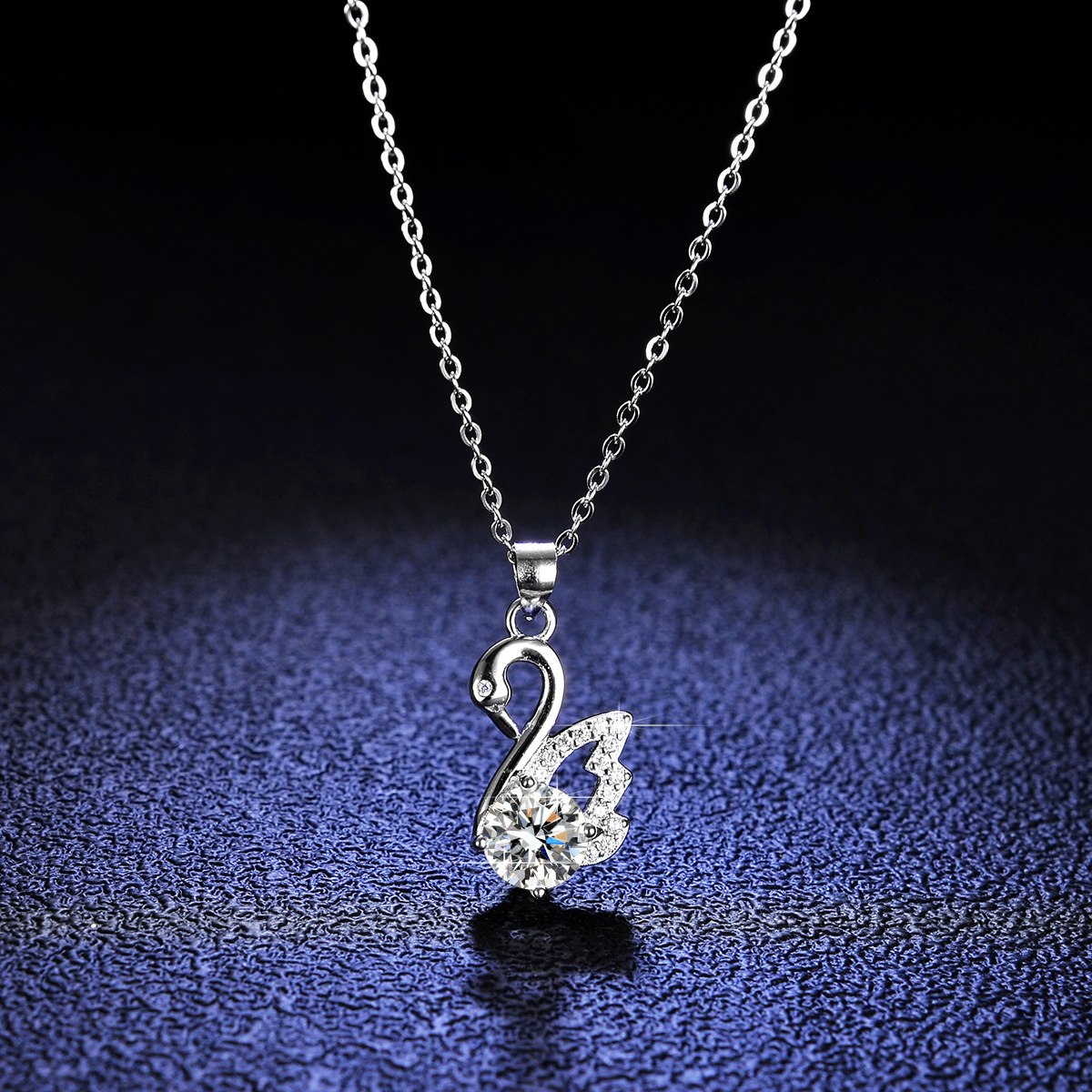 GRACIAVII Stainless Steel Swan Cz Diamond Necklace Set – Gracia VII